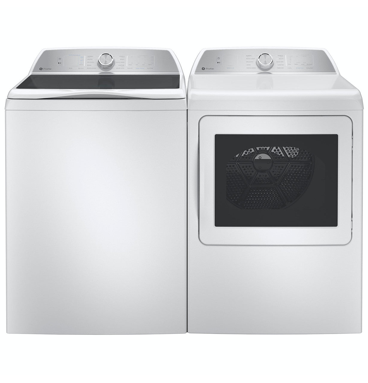 GE Profile Top Load Washer & Dryer: Model# PTW600BSRWS/PTD60EBSRWS