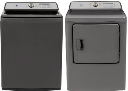 Elisii Top Load Washer & Dryer Set: Model# DTLAW4110GRY/DTLED7010GRY
