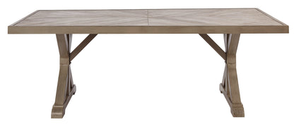 Beachcroft RECT Dining Table w/UMB OPT