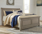 Lettner King Sleigh Bed Light Gray