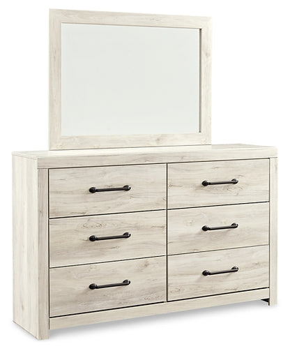 Cambeck  Panel Bed With Mirrored Dresser, Chest And Nightstand