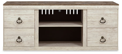Willowton LG TV Stand w/Fireplace Option