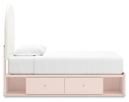 Wistenpine  Upholstered Panel Bed With Storage