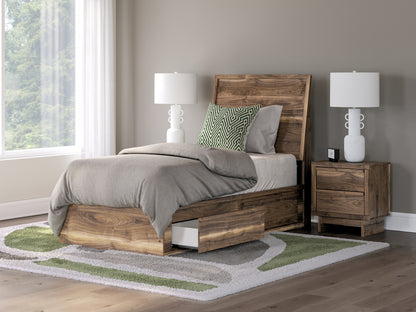 Chirason  Panel Bed With Storage