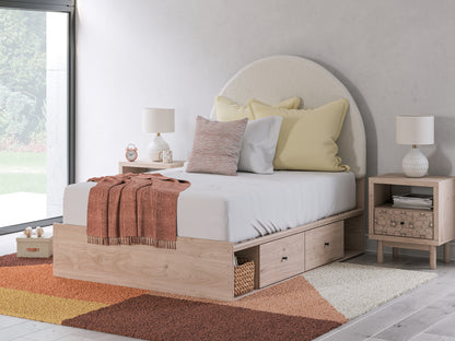 Arloster  Upholstered Panel Bed With Storage