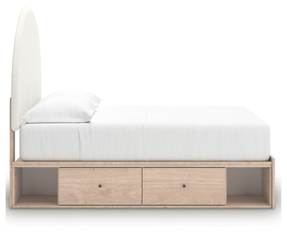Arloster  Upholstered Panel Bed With Storage