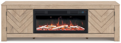 Cayboni 71" TV Stand with Electric Fireplace