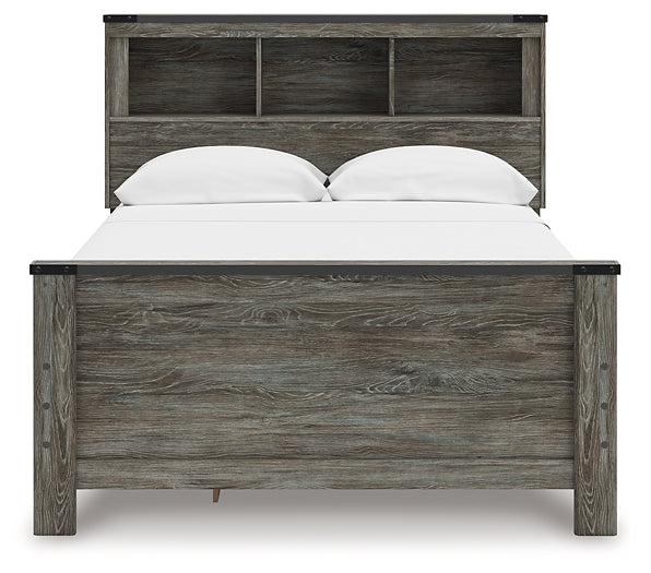 Frandern  Bookcase Panel Bed With Storage