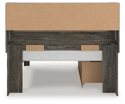 Frandern  Bookcase Panel Bed With Storage