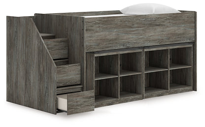 Frandern  Loft Bed With Bookcase Storage