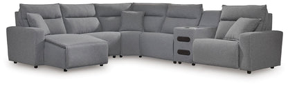 ModMax II 6-Piece Reclining Sectional with Chaise and Audio Console