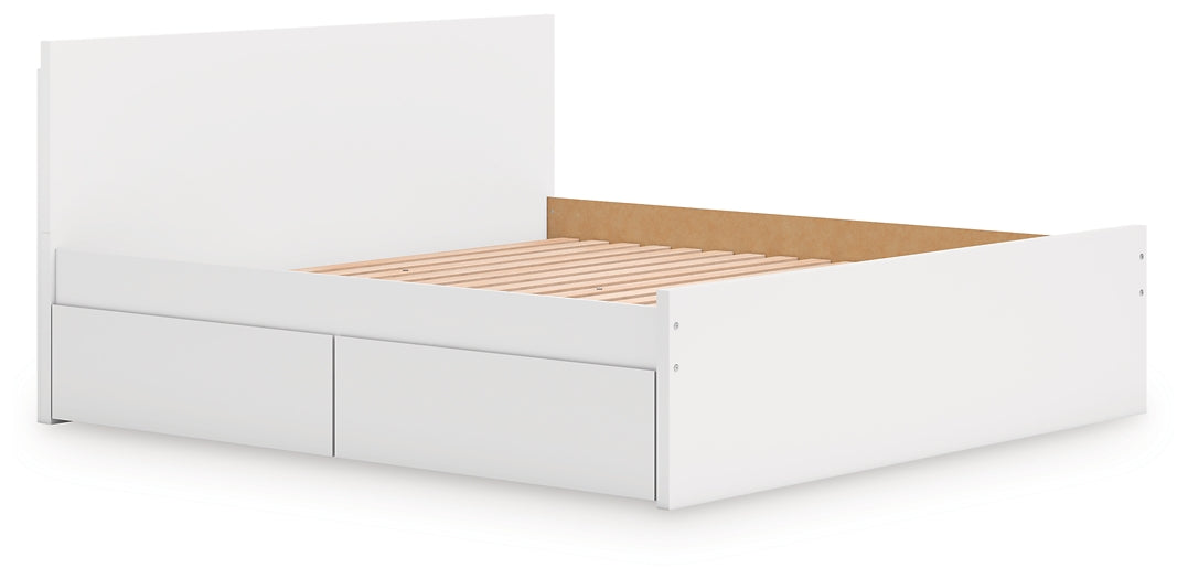 Onita  Panel Platform Bed With 2 Side Storage