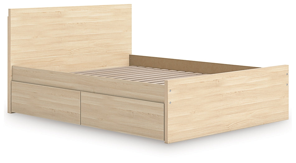 Onita  Panel Platform Bed With 1 Side Storage