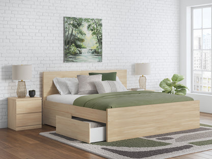 Onita  Panel Platform Bed With 1 Side Storage