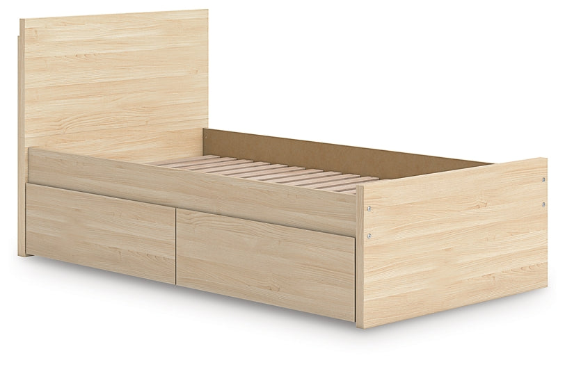 Onita  Panel Platform Bed With 1 Side Storage