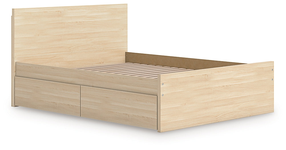 Onita  Panel Platform Bed With 2 Side Storage