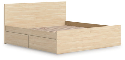 Onita  Panel Platform Bed With 1 Side Storage