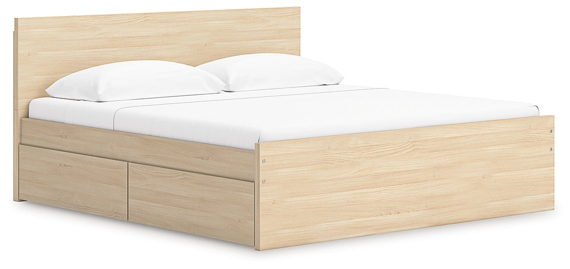 Onita  Panel Platform Bed With 1 Side Storage