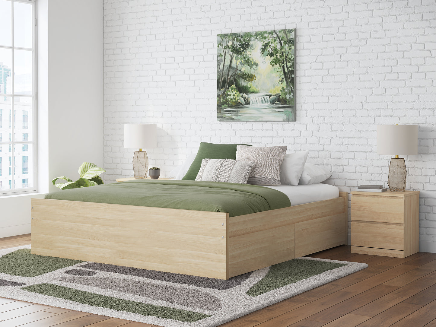 Onita  Platform Bed With 2 Side Storage