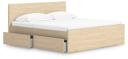 Onita  Panel Platform Bed With 1 Side Storage