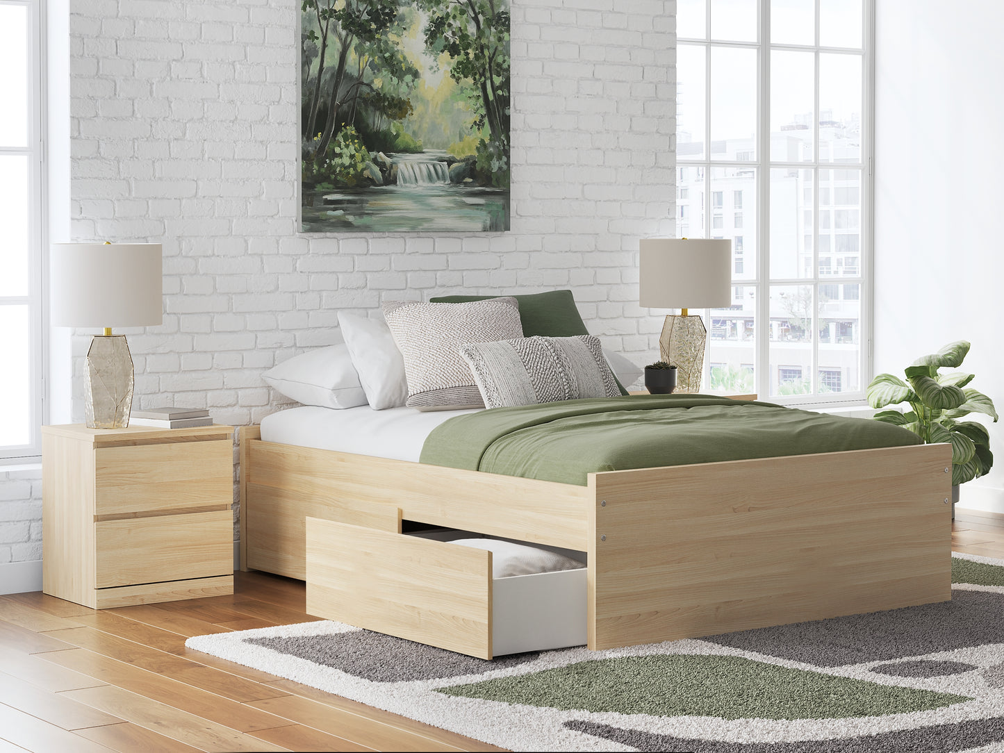 Onita  Platform Bed With 1 Side Storage