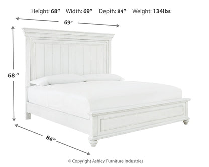 Kanwyn  Panel Bed With Mirrored Dresser, Chest And Nightstand