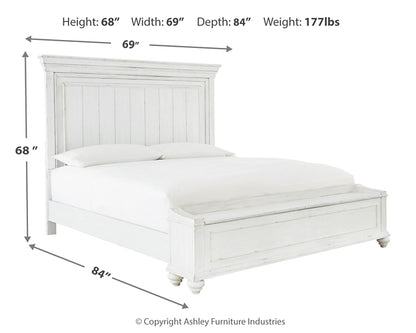 Kanwyn  Panel Bed With Storage With Mirrored Dresser, Chest And Nightstand