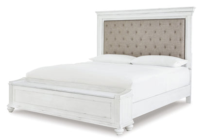 Kanwyn  Panel Bed With Storage With Mirrored Dresser, Chest And Nightstand
