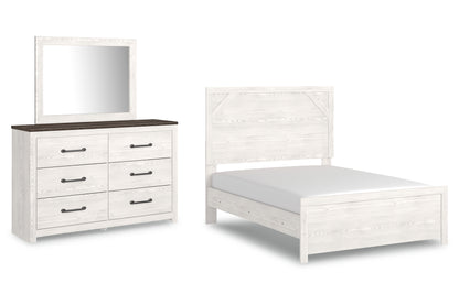 Gerridan  Panel Bed With Mirrored Dresser