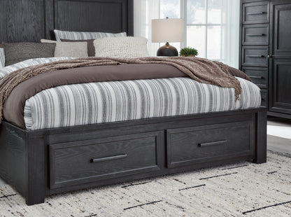 Foyland California  Panel Storage Bed With Mirrored Dresser