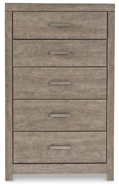 Culverbach  Panel Bed With Mirrored Dresser, Chest And Nightstand