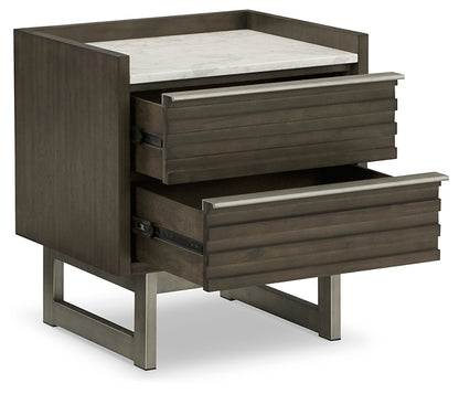 Arkenton  Panel Bed With Mirrored Dresser, Chest And Nightstand