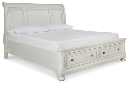 Robbinsdale  Sleigh Bed With Storage With Mirrored Dresser, Chest And Nightstand