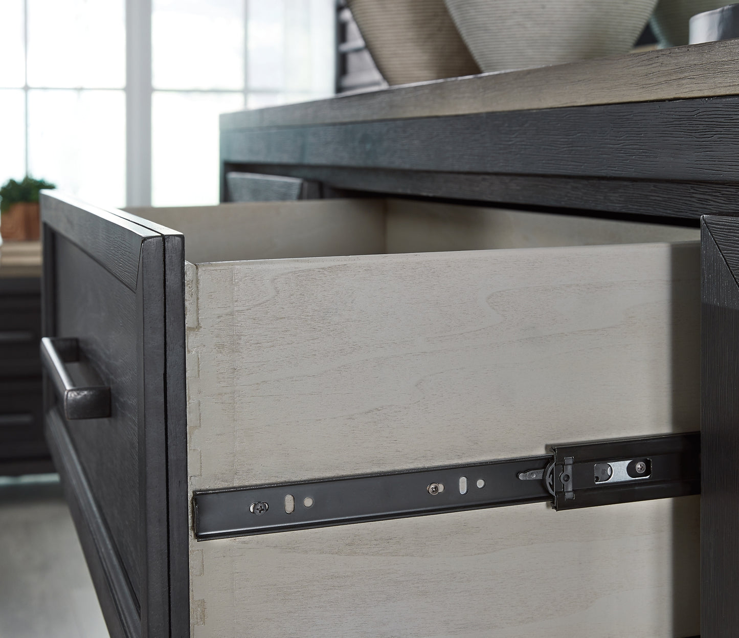 Foyland California  Panel Storage Bed With Mirrored Dresser, Chest And Nightstand