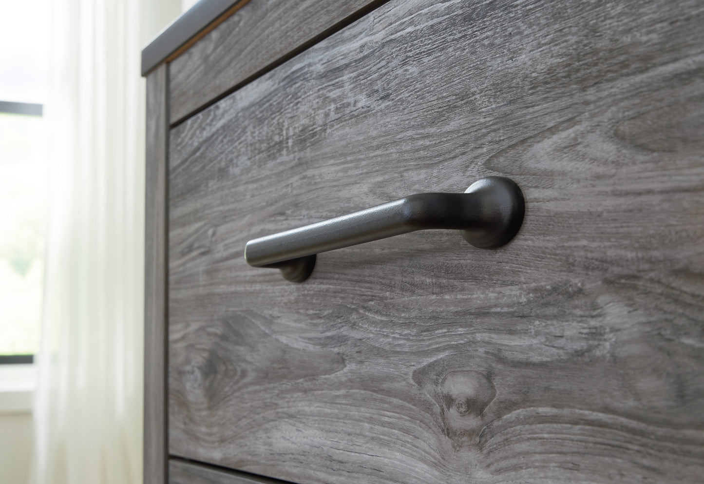 Bronyan  Panel Bed With Mirrored Dresser, Chest And Nightstand