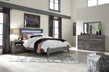 Baystorm  Panel Bed With Mirrored Dresser And Nightstand