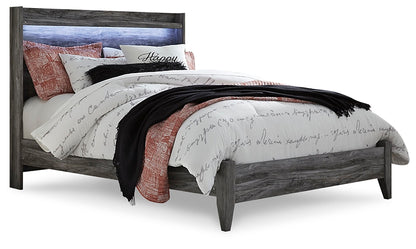 Baystorm  Panel Bed With Mirrored Dresser And Nightstand