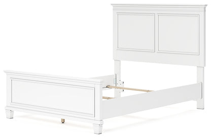 Fortman  Panel Bed With Mirrored Dresser, Chest And Nightstand