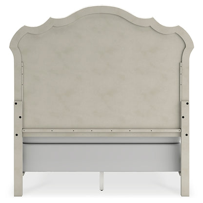 Arlendyne  Upholstered Bed With Mirrored Dresser, Chest And Nightstand