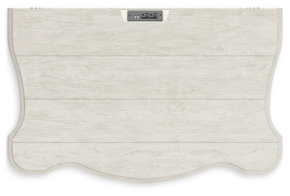 Arlendyne  Upholstered Bed With Mirrored Dresser, Chest And Nightstand