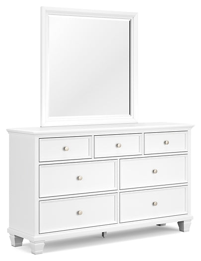 Fortman California  Panel Bed With Mirrored Dresser, Chest And Nightstand