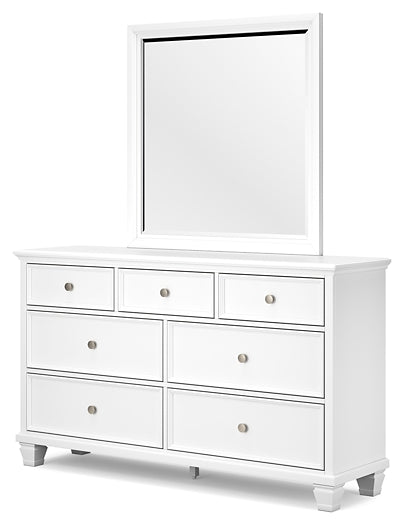 Fortman California  Panel Bed With Mirrored Dresser, Chest And Nightstand