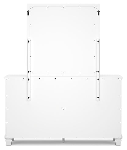 Fortman  Panel Bed With Mirrored Dresser And Nightstand