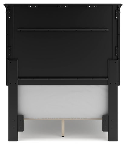 Lanolee  Panel Bed With Mirrored Dresser And Nightstand