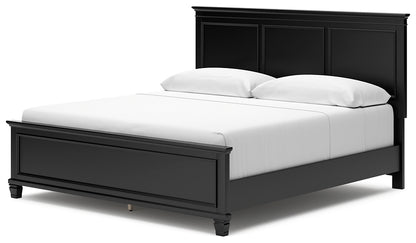 Lanolee  Panel Bed With Mirrored Dresser And Nightstand