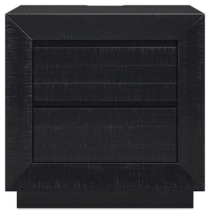 Londer  Panel Bed With Mirrored Dresser And Nightstand