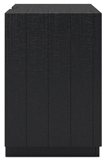 Londer  Panel Bed With Mirrored Dresser And Nightstand