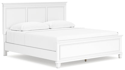 Fortman  Panel Bed With Mirrored Dresser And Nightstand