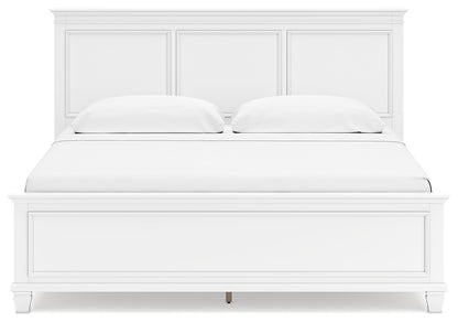 Fortman  Panel Bed With Mirrored Dresser And Nightstand