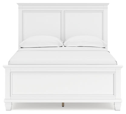 Fortman  Panel Bed With Mirrored Dresser
